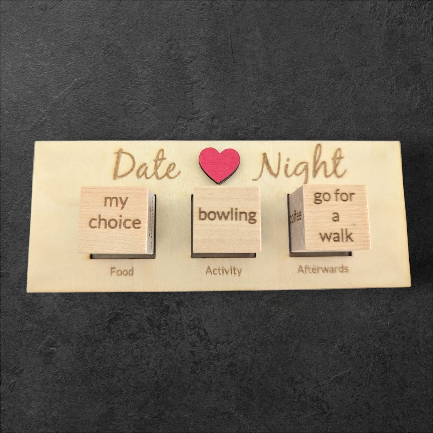 Date Night Decision Maker β Fun & Interactive Wooden Gift
