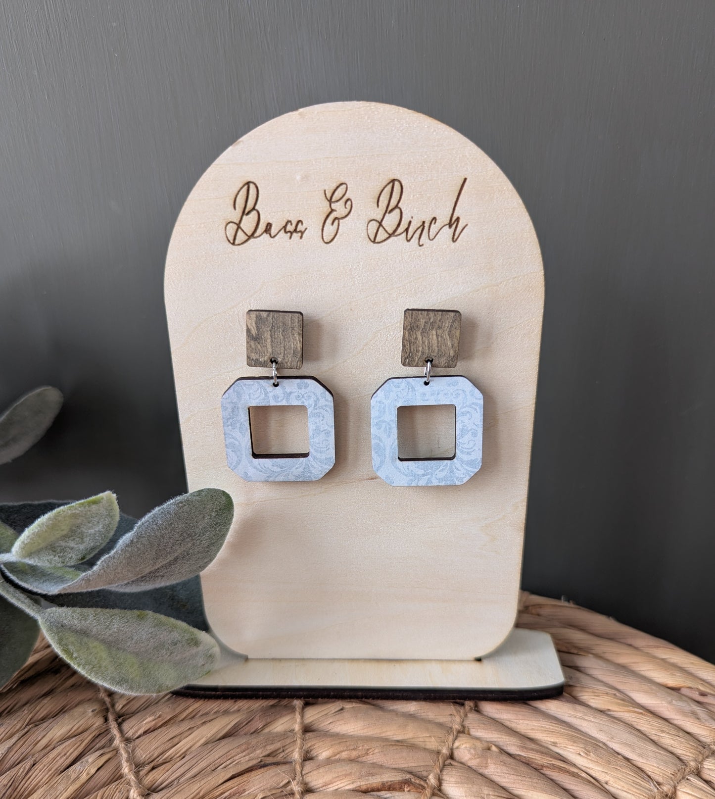 Geometric Wooden Earrings β Modern & Lightweight Statement Jewelry