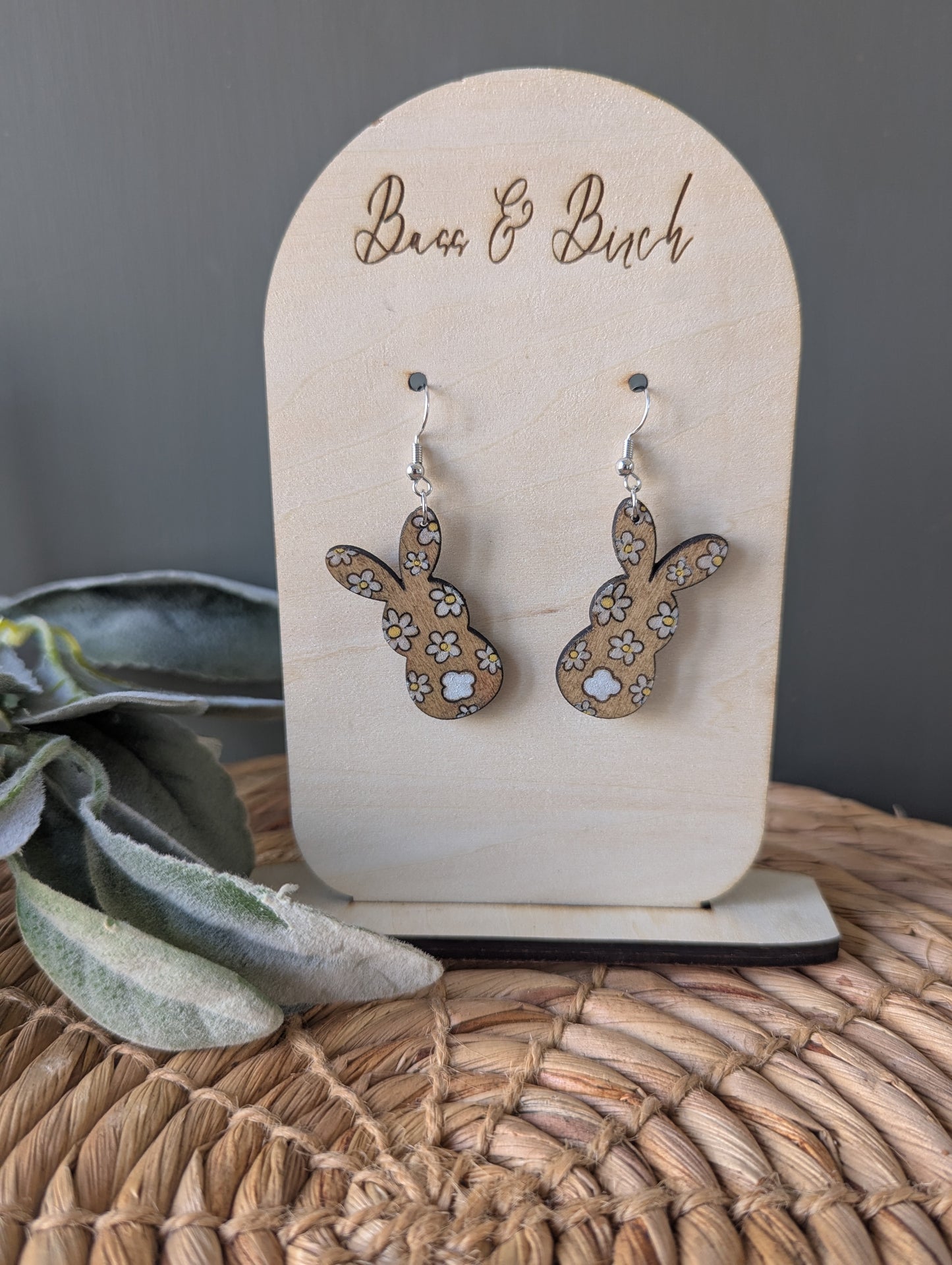 Floral Bunny Earrings – Whimsical, Lightweight & Perfect for Spring