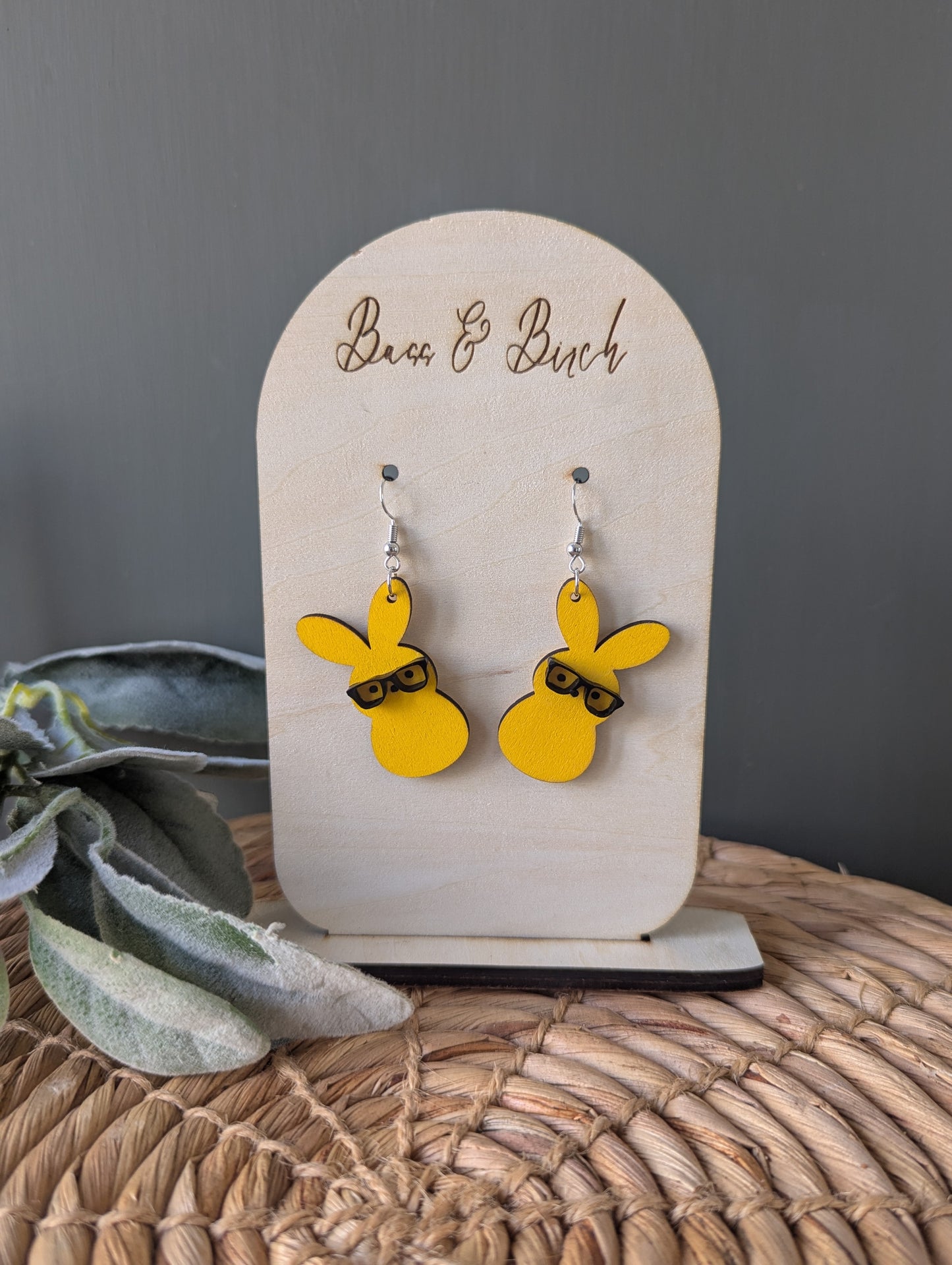 Nerdy Bunny Easter Earrings – Laser-Cut, Lightweight and Totally Adorable