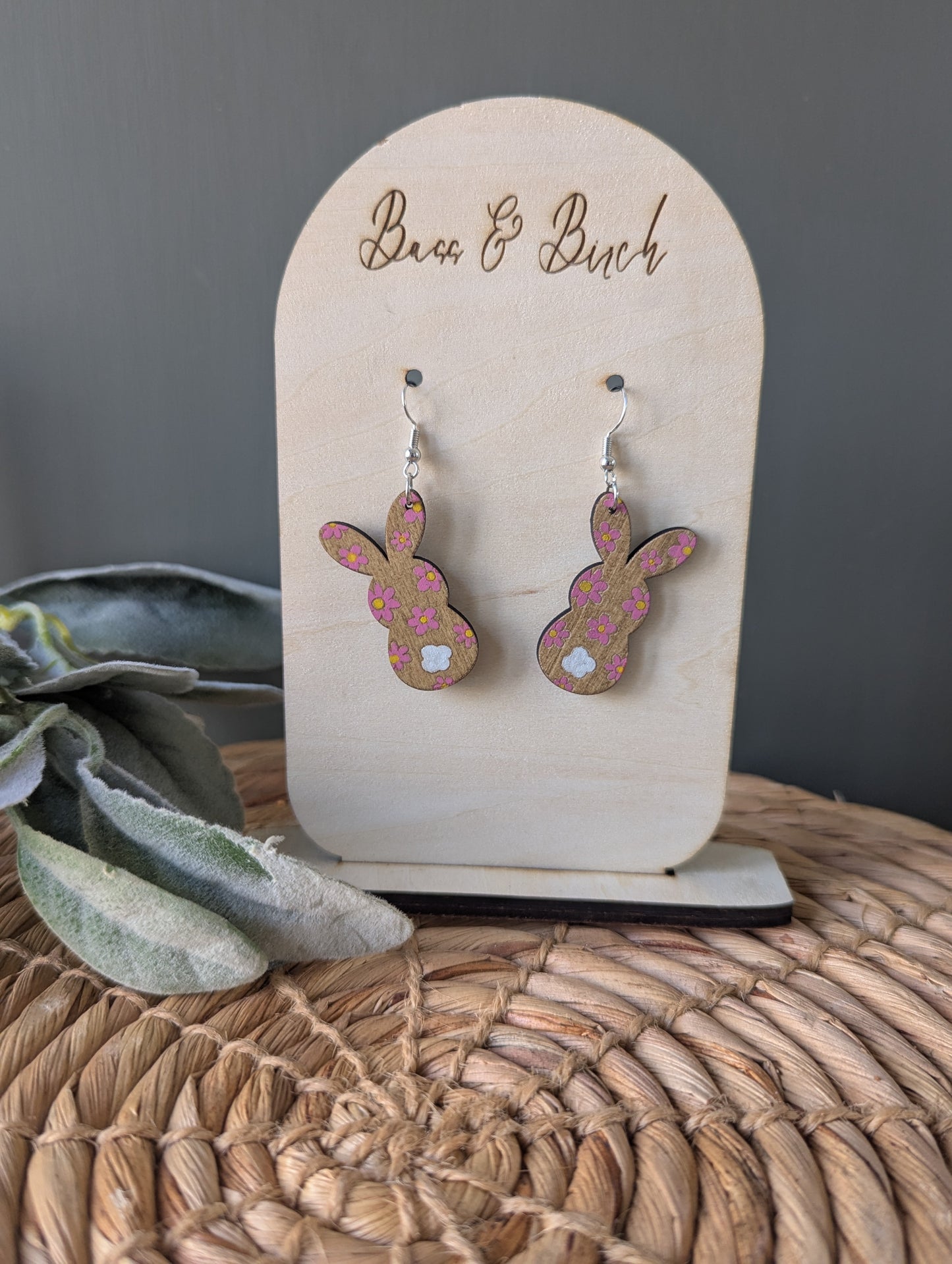 Floral Bunny Earrings – Whimsical, Lightweight & Perfect for Spring
