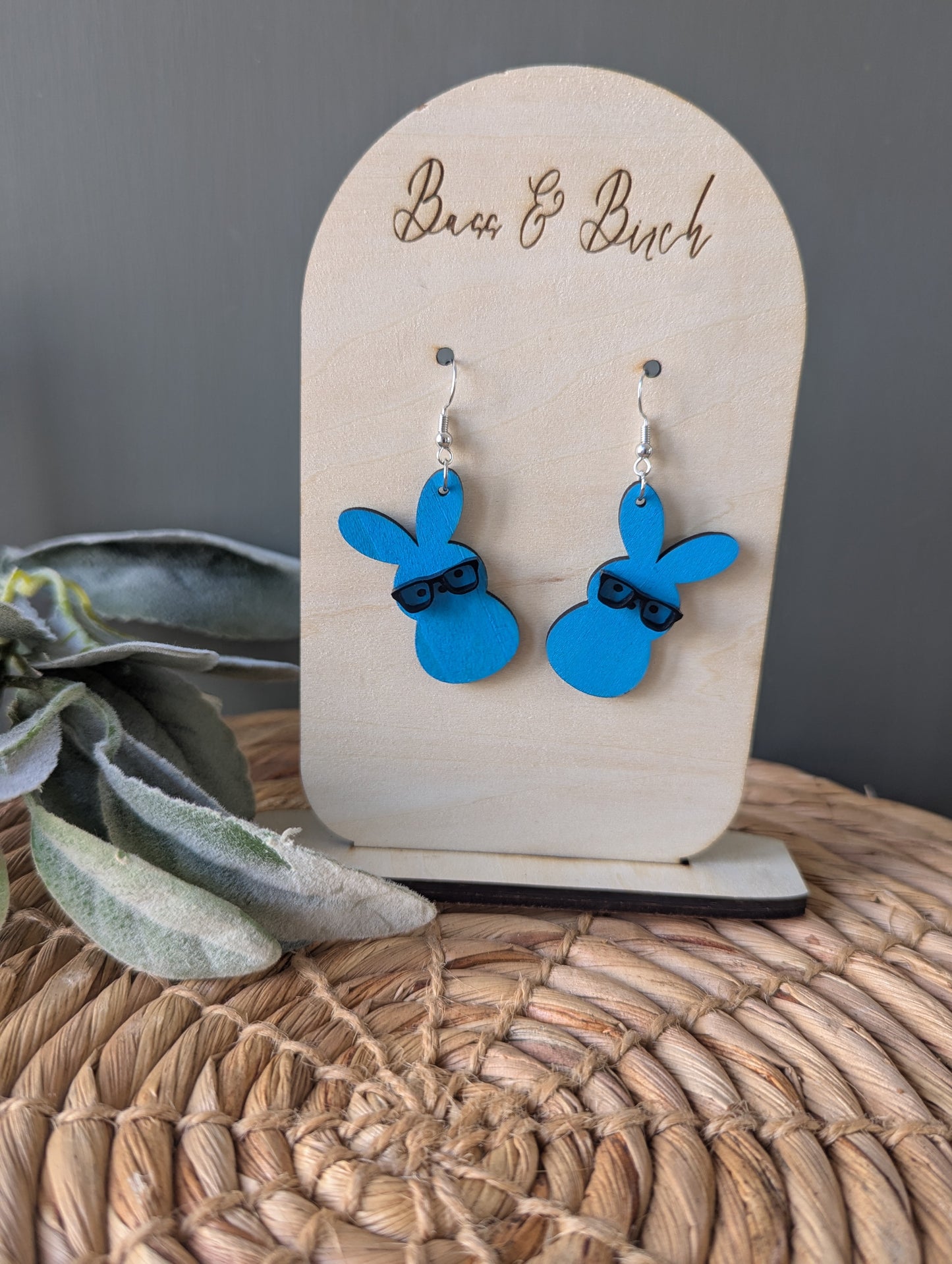 Nerdy Bunny Easter Earrings – Laser-Cut, Lightweight and Totally Adorable