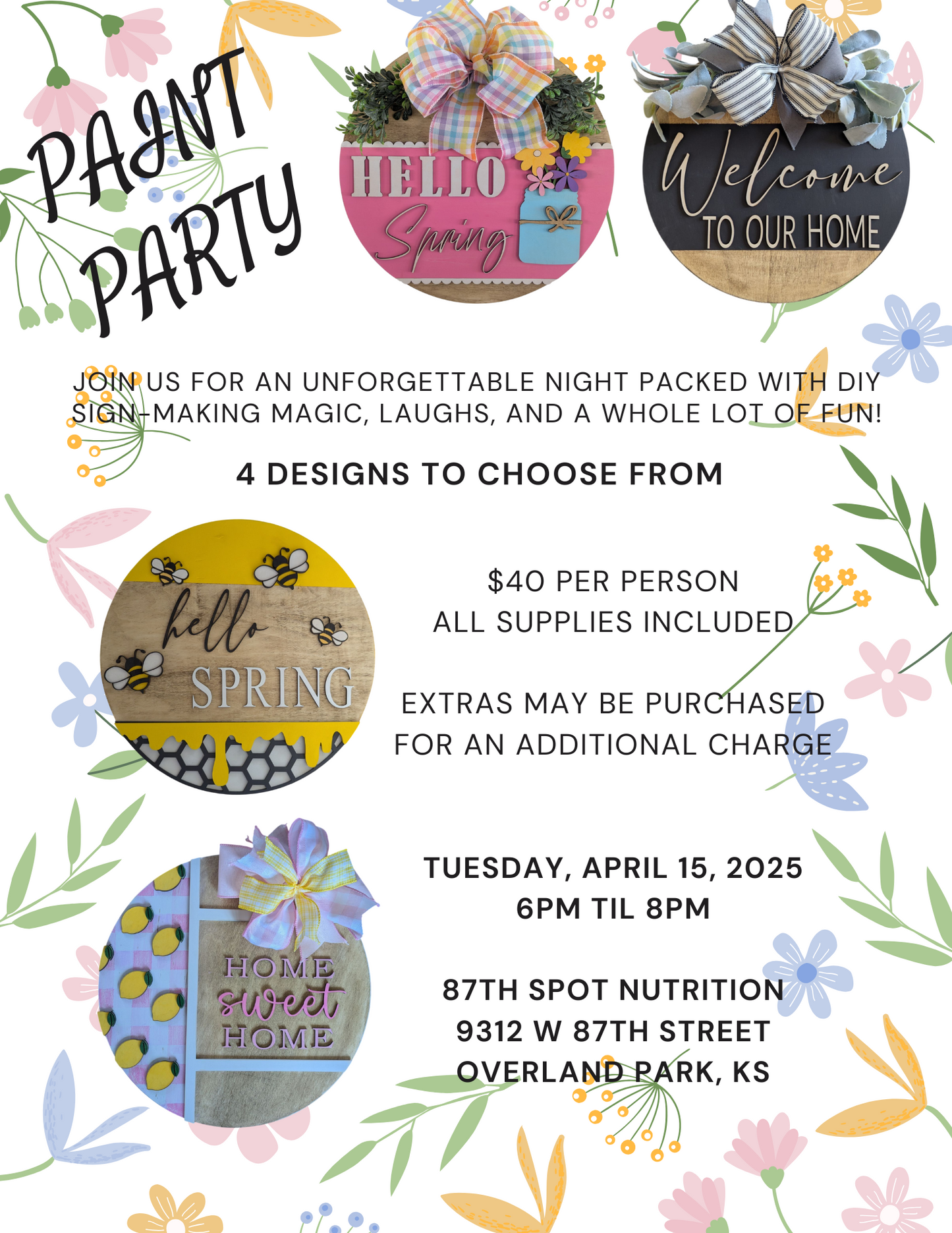 Spring DIY Door Hanger Workshop