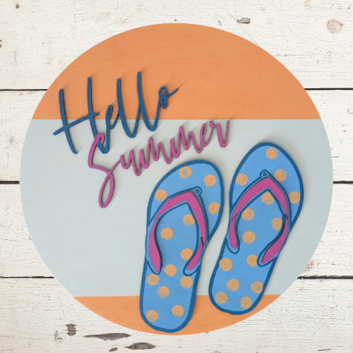 Hello Summer Flip-Flop Door Hanger – Fun & Beachy Seasonal Decor