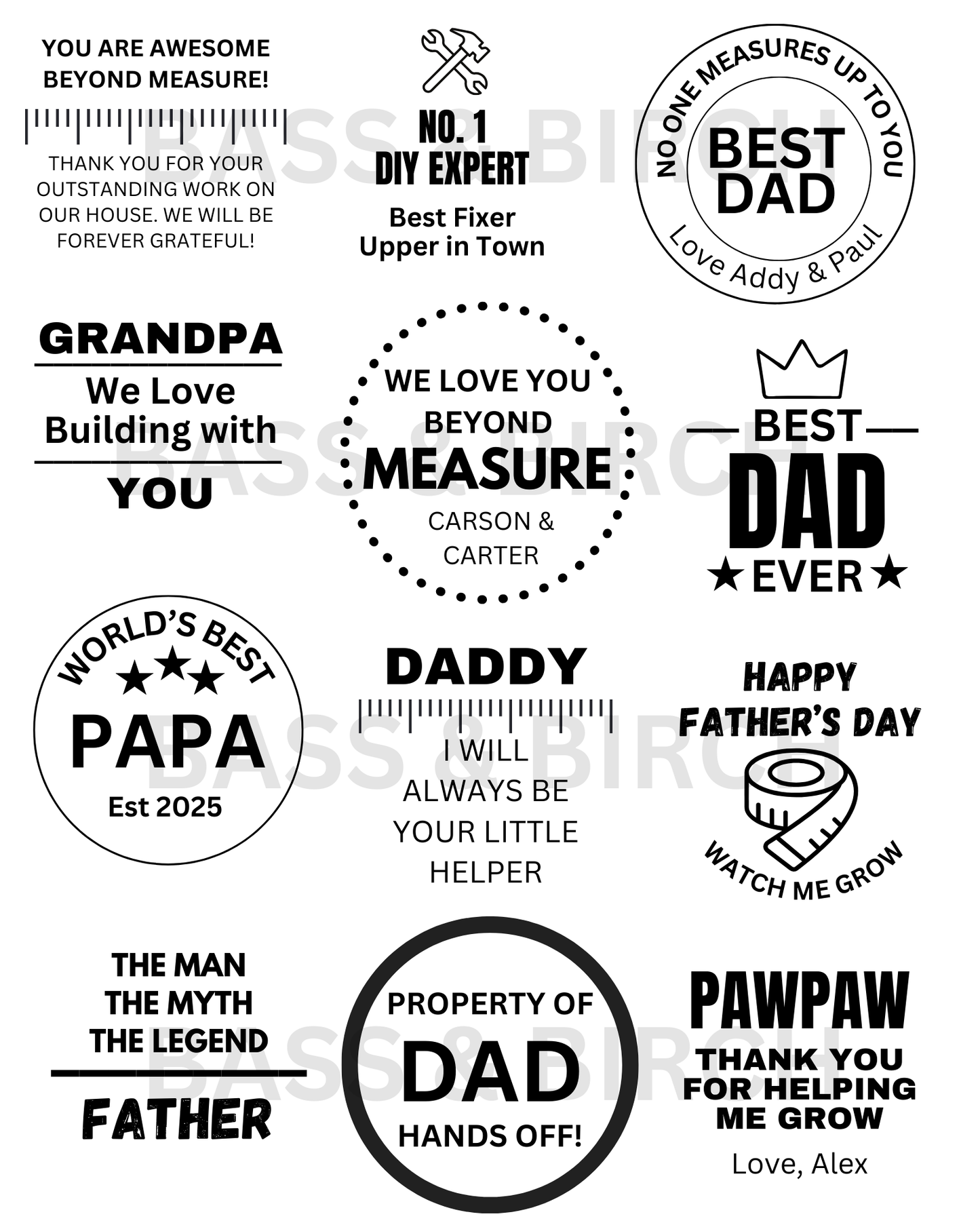 Personalized Engraved Tape Measure – Gift for Dad & Grandpa