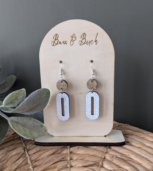 Modern Geometric Wooden Earrings – Lightweight & Stylish Handmade Jewelry