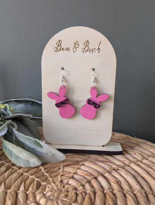 Nerdy Bunny Easter Earrings – Laser-Cut, Lightweight and Totally Adorable