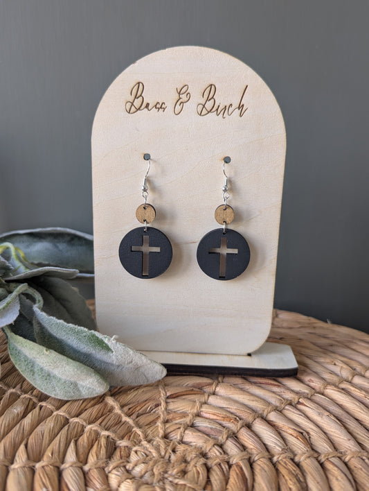 Faith-Inspired Cross Dangle Earrings – Minimal, Meaningful & Handcrafted with Love