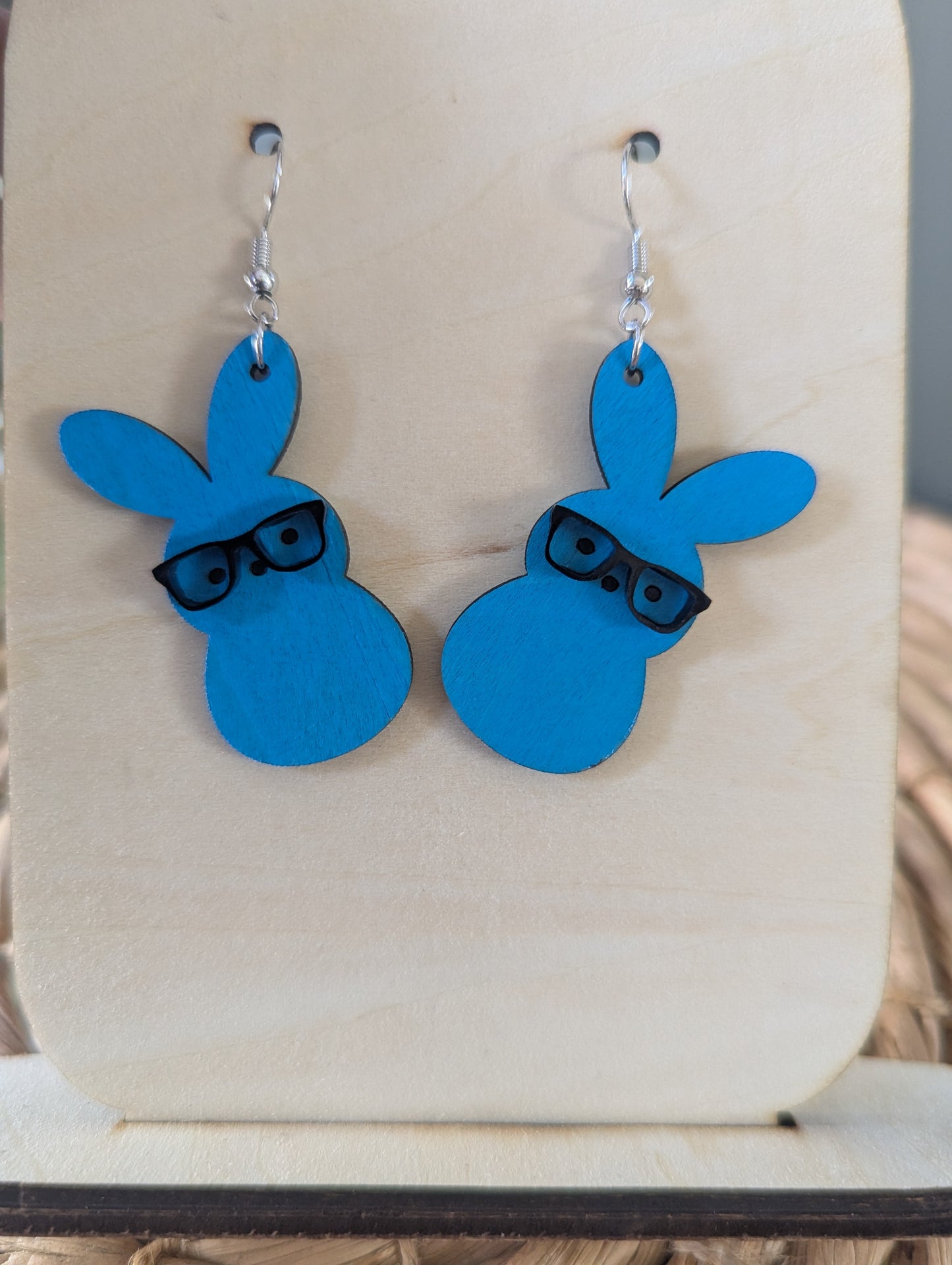 Nerdy Bunny Easter Earrings – Laser-Cut, Lightweight and Totally Adorable