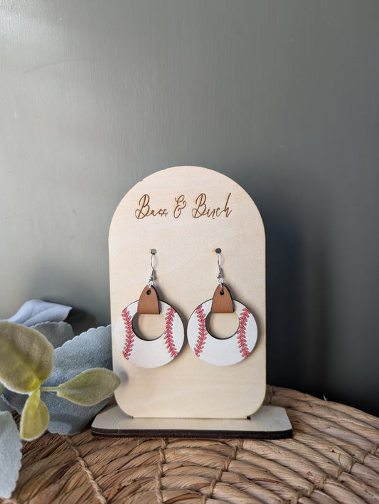 Baseball Stitch Hoop Earrings – Sporty, Stylish & Totally Game Day Ready
