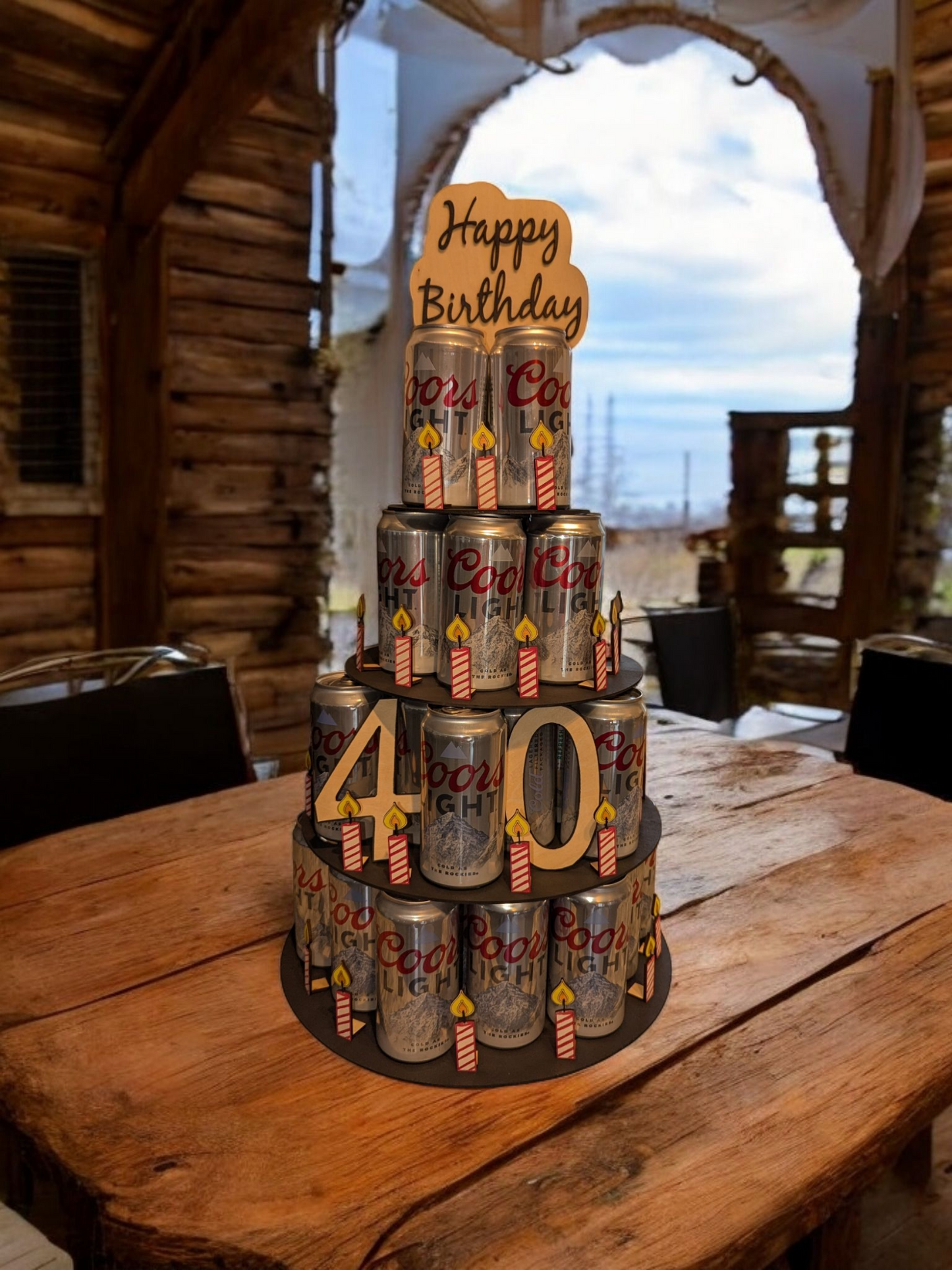 Custom Beer Can Birthday Cake - Fun & Unique 40th Birthday Party Decoration