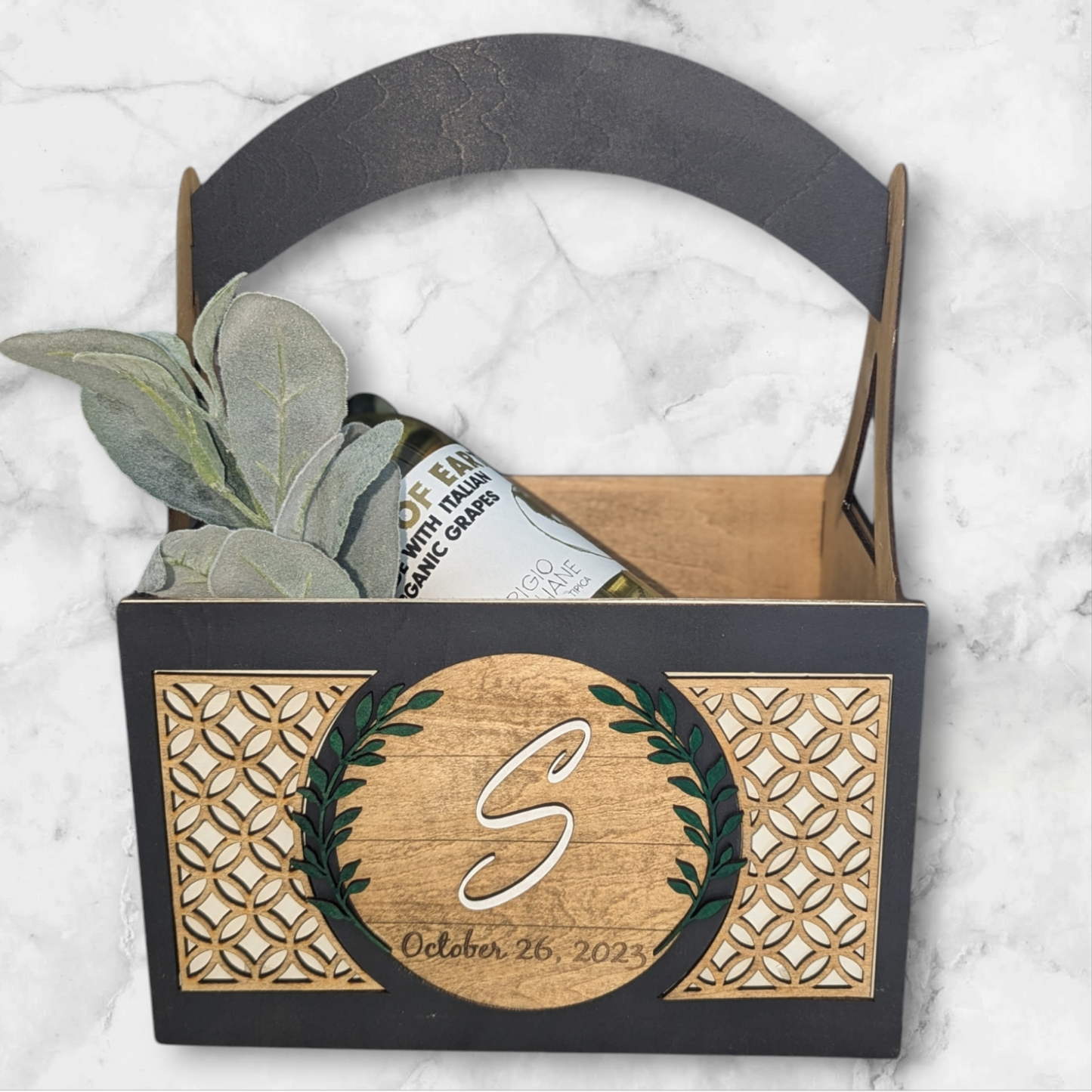 Personalized Wedding Gift Basket – Elegant Custom Keepsake for Newlyweds