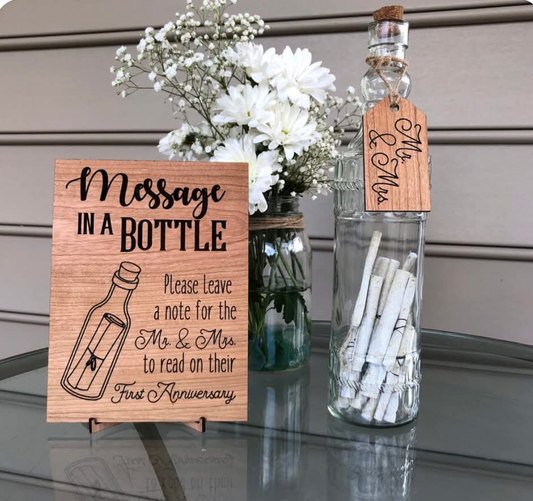 Message in a Bottle Wedding Guest Book – Unique Keepsake for the Newlyweds!