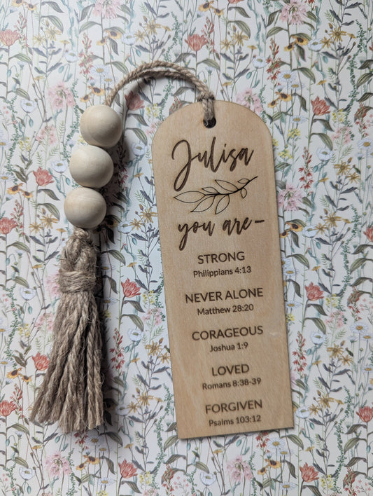 Personalized Scripture Bookmark – Encouragement &amp; Faith Reminder